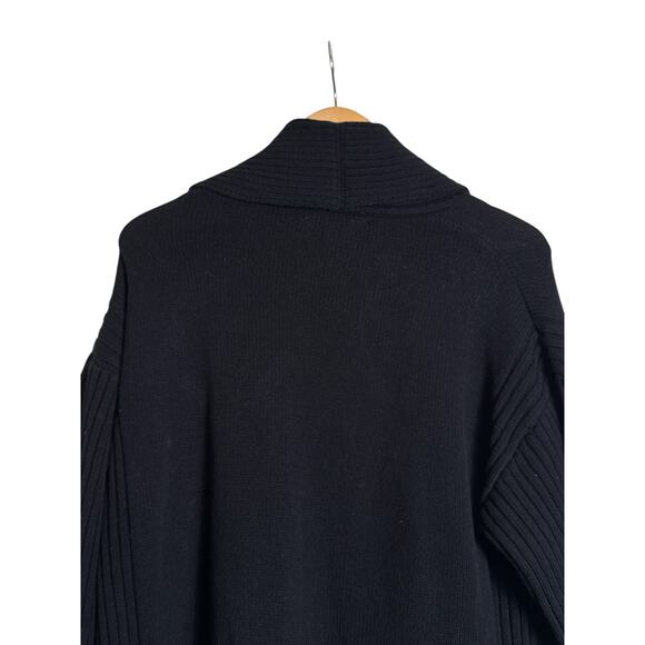 Time and Tru Women's Open Front Shawl Collar Cozy Cardigan Size XL Black NWT - Picture 6 of 8